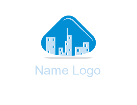 buildings in triangle logo