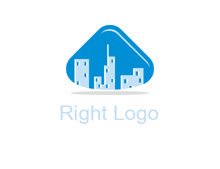 buildings in triangle logo