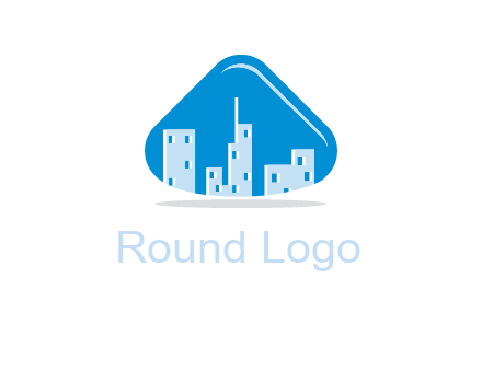 buildings in triangle logo