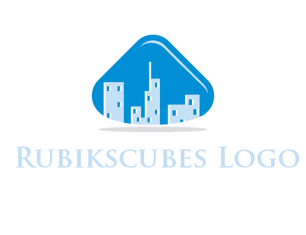 buildings in triangle logo