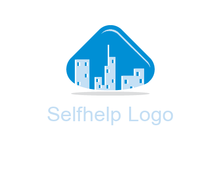 buildings in triangle logo