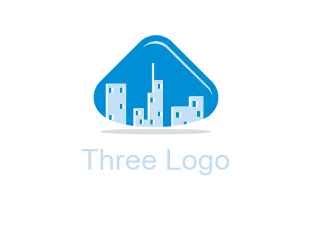 buildings in triangle logo