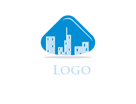 buildings in triangle logo