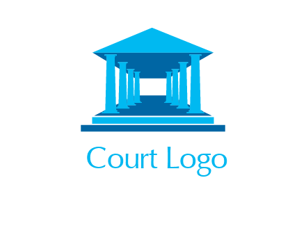 courthouse or Greek temple logo