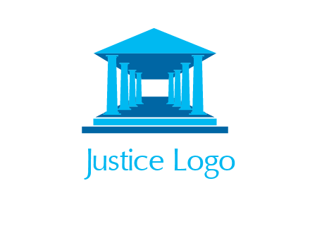 courthouse or Greek temple logo