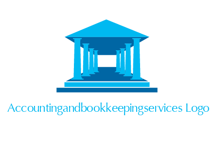 courthouse or Greek temple logo