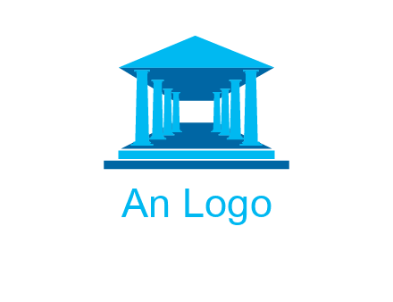 courthouse or Greek temple logo