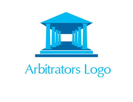 courthouse or Greek temple logo