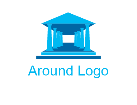 courthouse or Greek temple logo