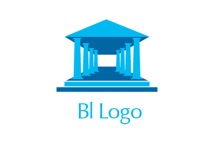 courthouse or Greek temple logo