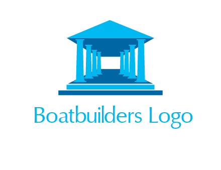 courthouse or Greek temple logo
