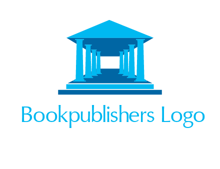 courthouse or Greek temple logo