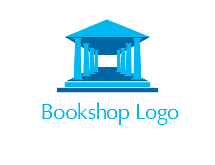 courthouse or Greek temple logo