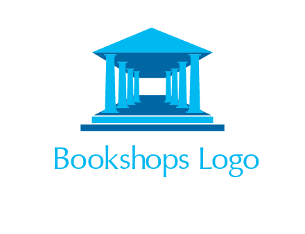 courthouse or Greek temple logo