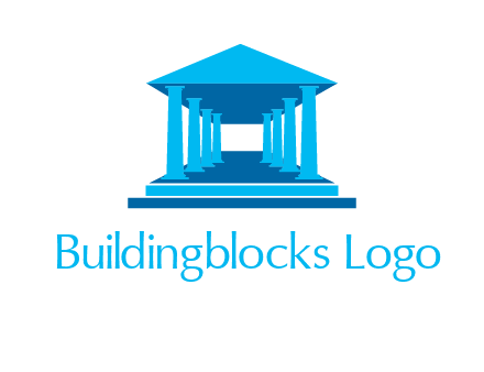 courthouse or Greek temple logo
