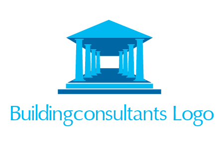 courthouse or Greek temple logo