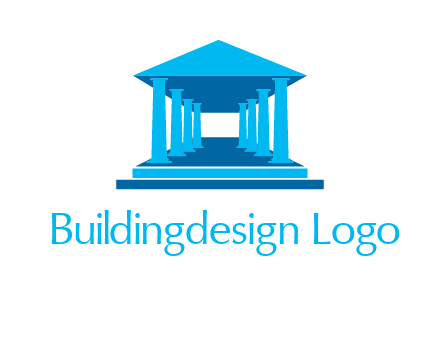 courthouse or Greek temple logo