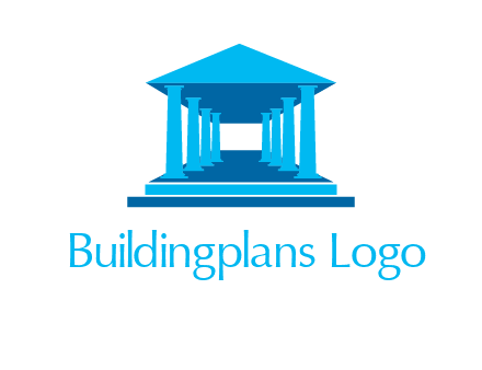 courthouse or Greek temple logo