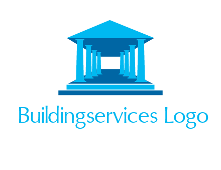 courthouse or Greek temple logo