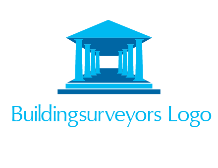 courthouse or Greek temple logo