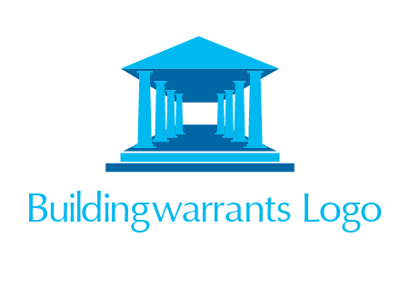 courthouse or Greek temple logo