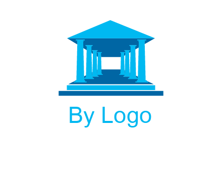 courthouse or Greek temple logo