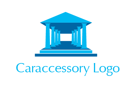 courthouse or Greek temple logo