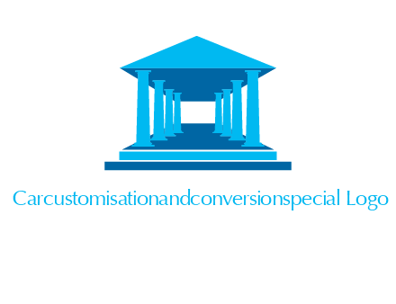 courthouse or Greek temple logo