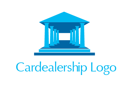 courthouse or Greek temple logo