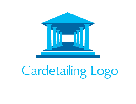 courthouse or Greek temple logo