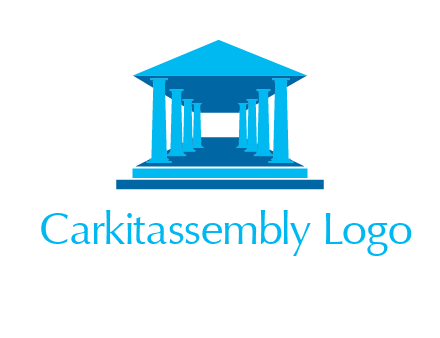 courthouse or Greek temple logo