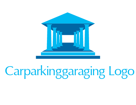 courthouse or Greek temple logo