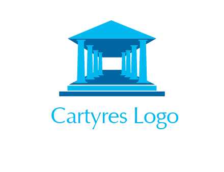 courthouse or Greek temple logo