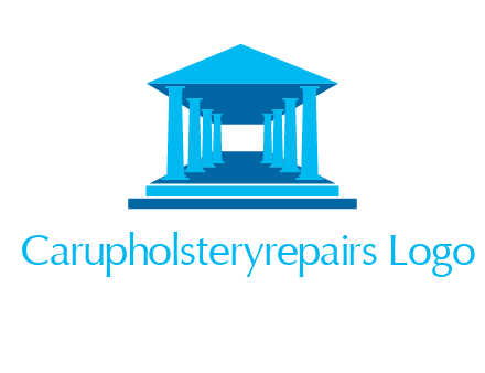 courthouse or Greek temple logo