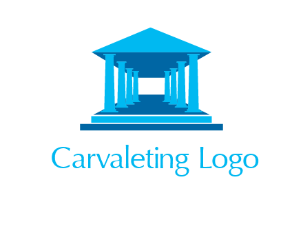 courthouse or Greek temple logo