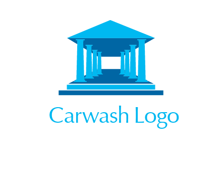courthouse or Greek temple logo
