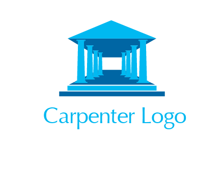 courthouse or Greek temple logo