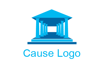courthouse or Greek temple logo