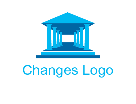 courthouse or Greek temple logo