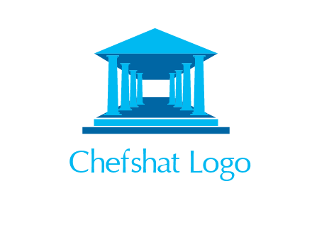 courthouse or Greek temple logo