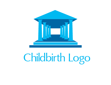 courthouse or Greek temple logo