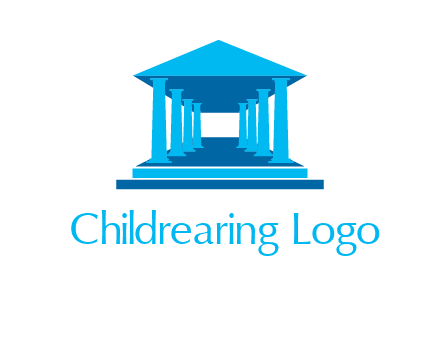 courthouse or Greek temple logo