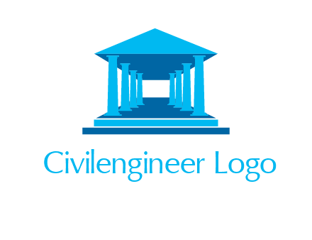 courthouse or Greek temple logo