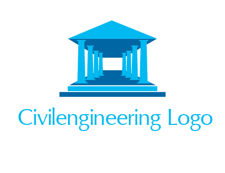 courthouse or Greek temple logo