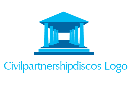 courthouse or Greek temple logo