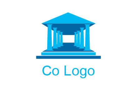 courthouse or Greek temple logo