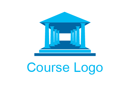 courthouse or Greek temple logo
