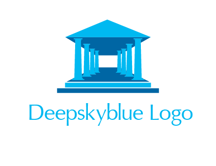 courthouse or Greek temple logo