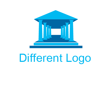 courthouse or Greek temple logo
