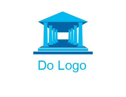 courthouse or Greek temple logo